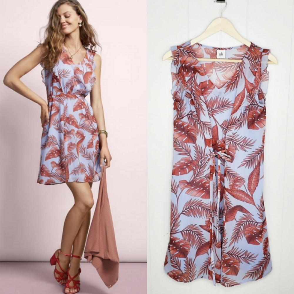 - Cabi Isabel palm leaf sheer dress(only)